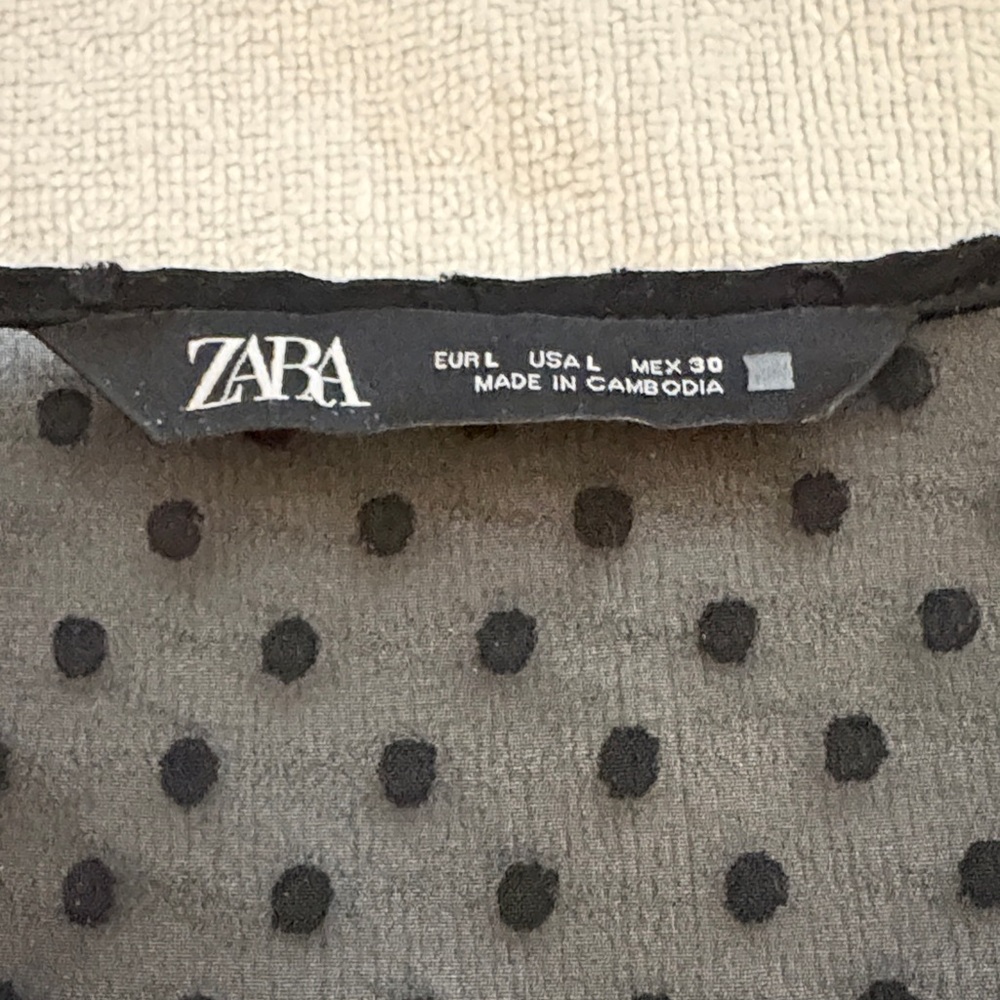 Zara Black Sheer Layered Blouse - Picture 13 of 14